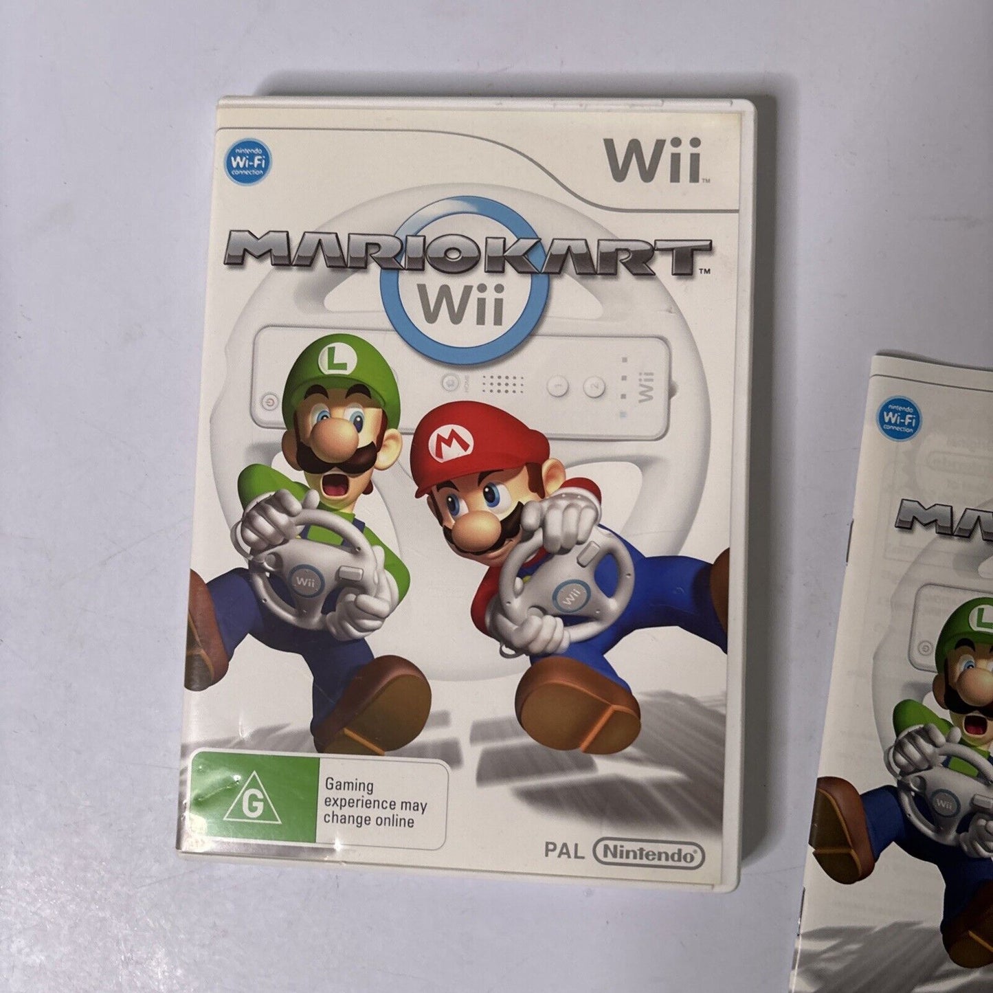 Mario Kart Wii - Nintendo Wii With 2 Steering Wheels Manual PAL