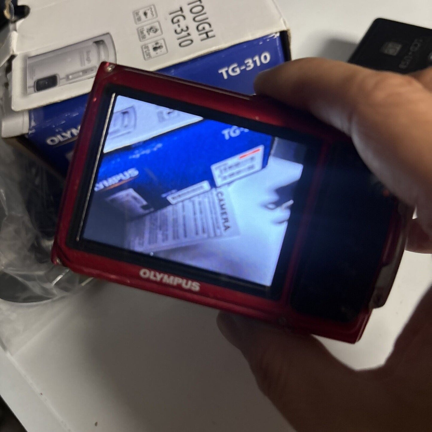 Olympus Tough TG-310 14.0 MP Digital Camera Red 1GB SD Card Waterproof