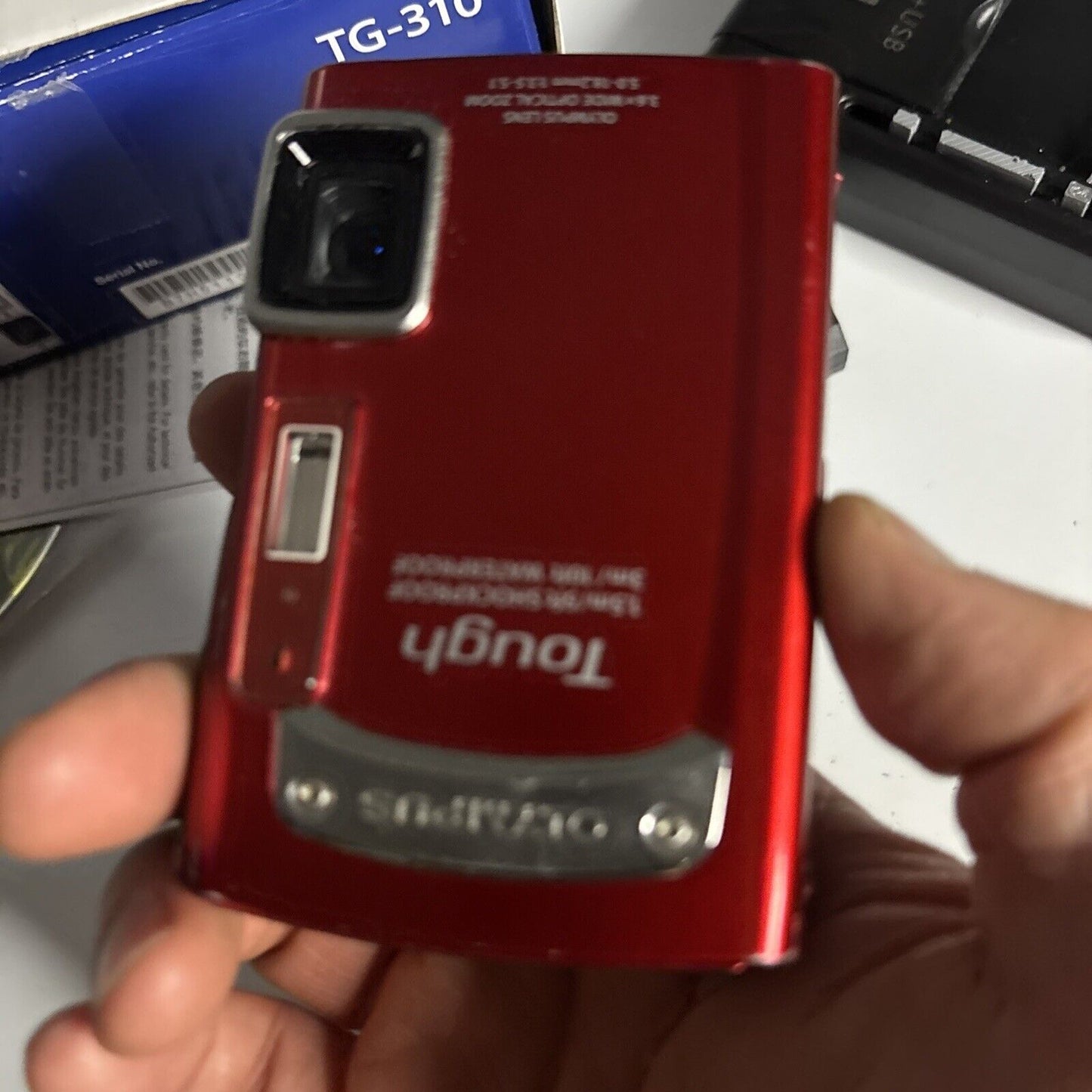 Olympus Tough TG-310 14.0 MP Digital Camera Red 1GB SD Card Waterproof