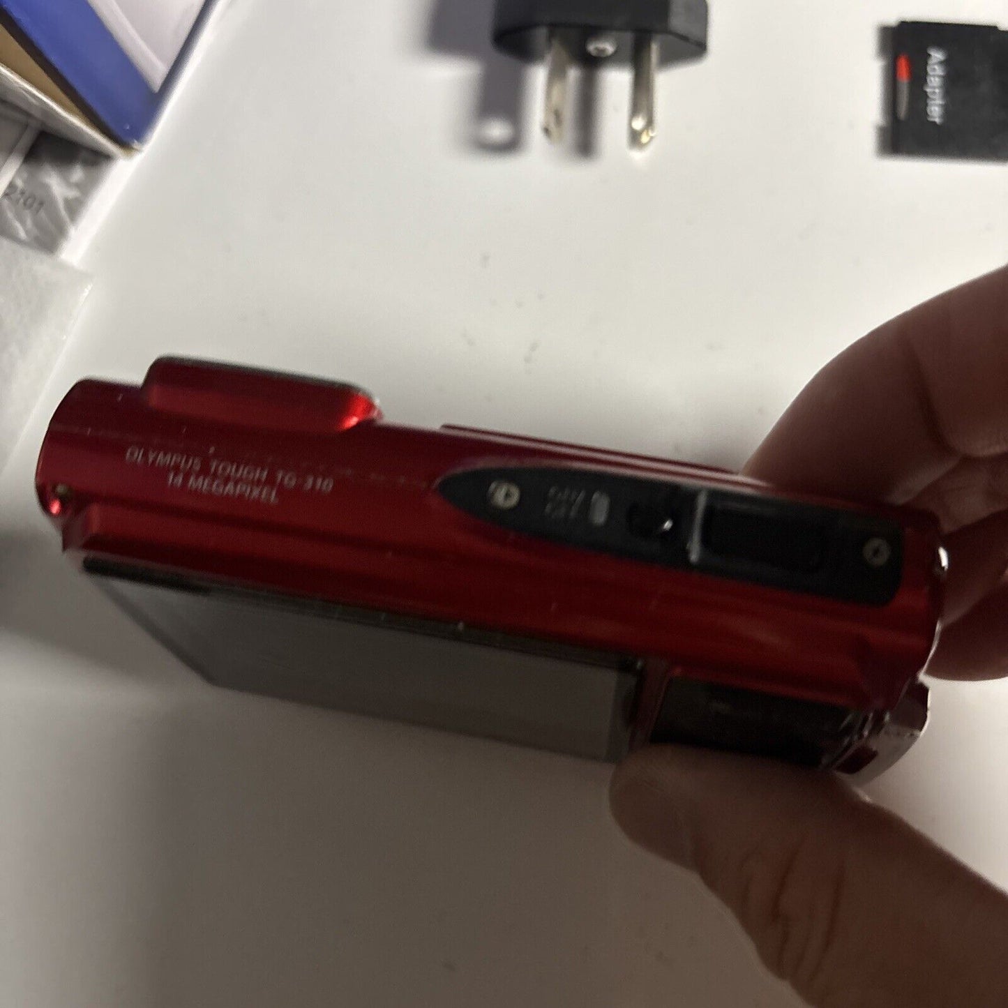Olympus Tough TG-310 14.0 MP Digital Camera Red 1GB SD Card Waterproof