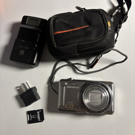 Olympus VR-320 Digital Camera 1GB SD Card With Case 14MP
