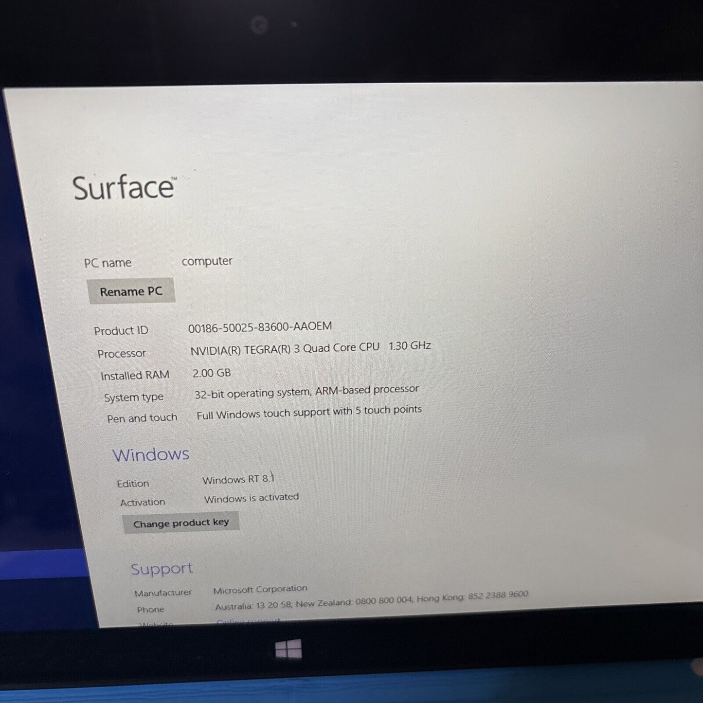 2x Microsoft Surface Windows RT 32GB Model 1516 2GB RAM Keyboard *1x AC Adapter*