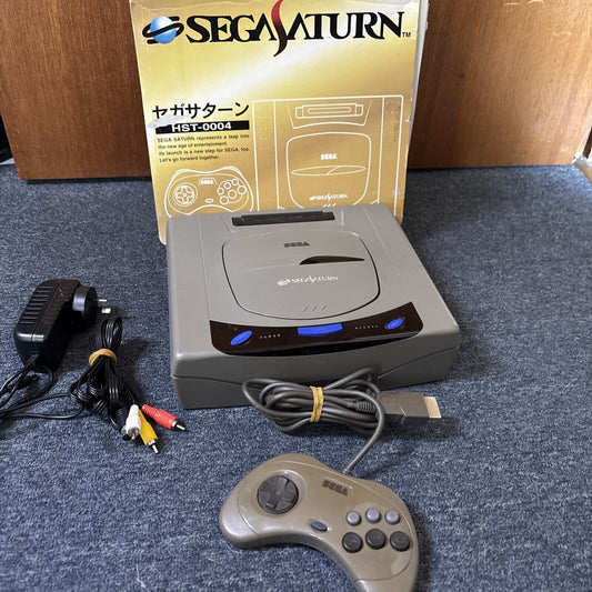 Sega Saturn Console Japan NTSC-J With 1x Controller 100-240V Adapter HST-3210