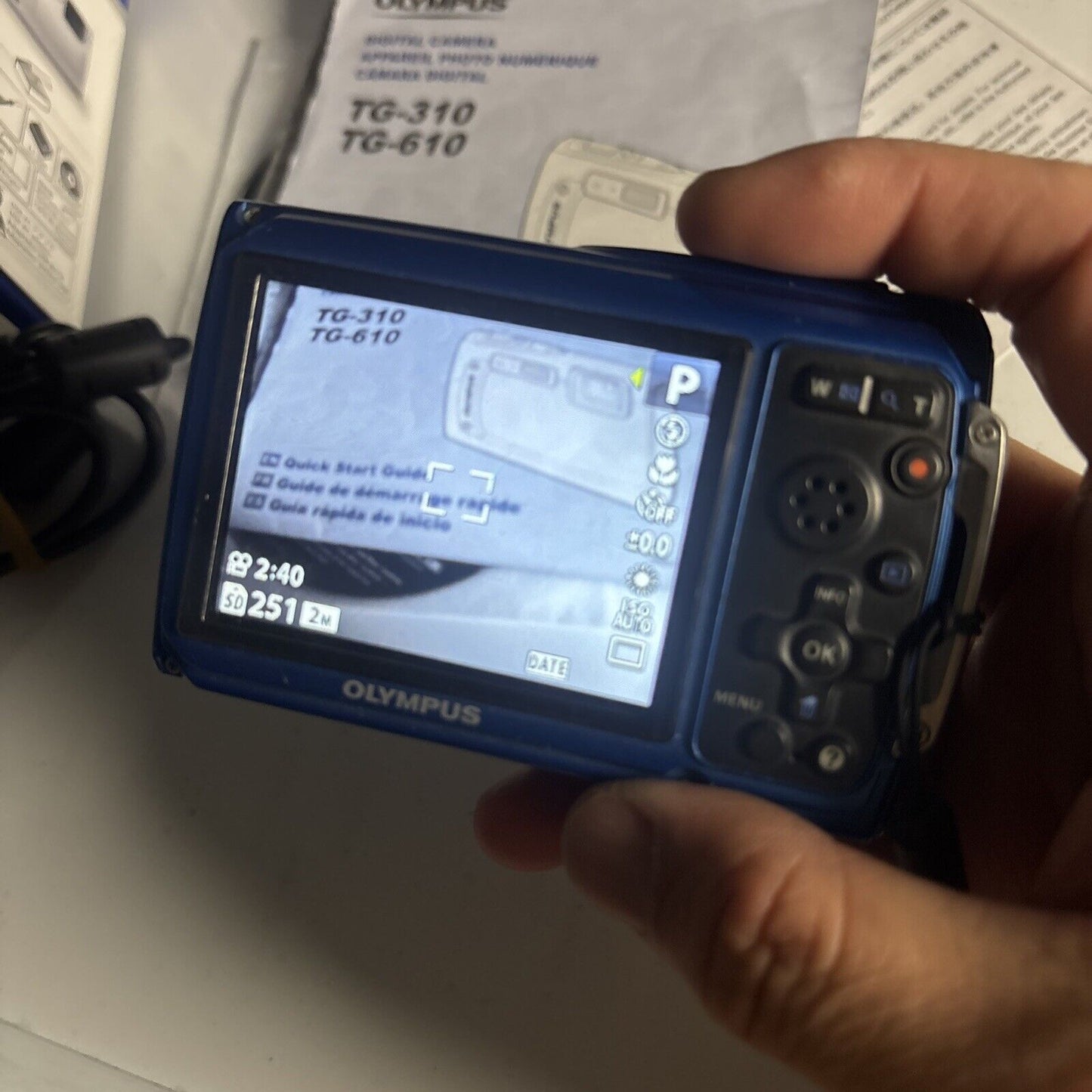 Olympus Tough TG-310 Digital Camera Waterproof Shockproof 128mb SD Card