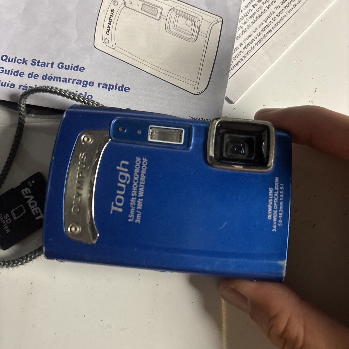 Olympus Tough TG-310 Digital Camera Waterproof Shockproof 128mb SD Card