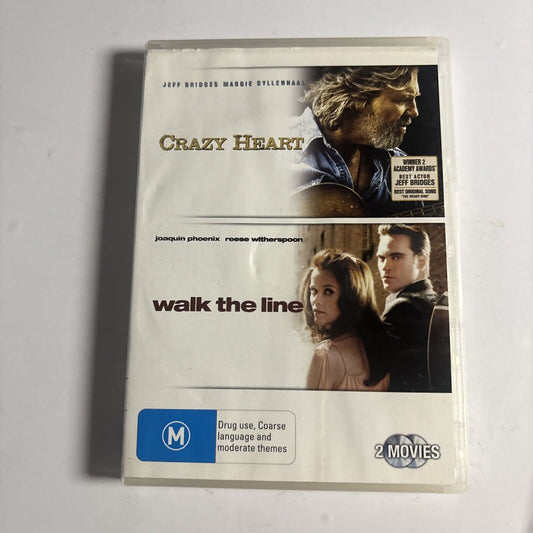 Crazy Heart / Walk the Line (DVD, 2010) Joaquin Phoenix, Jeff Bridges Region 4
