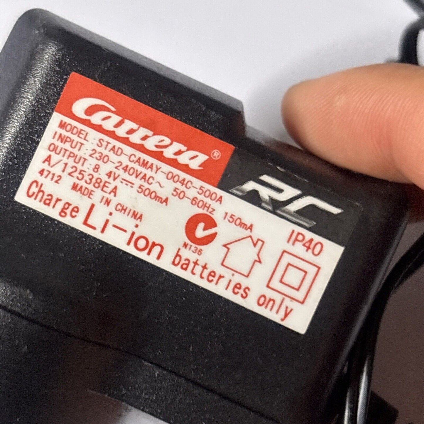 Genuine Carrera STAD-CAMAY-004C-500A AC Adapter For Li-Ion Battery 8.4V 500mA