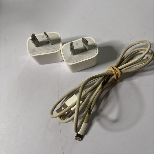 2x Genuine Apple A1444 USB Adapter With Lightning Cord