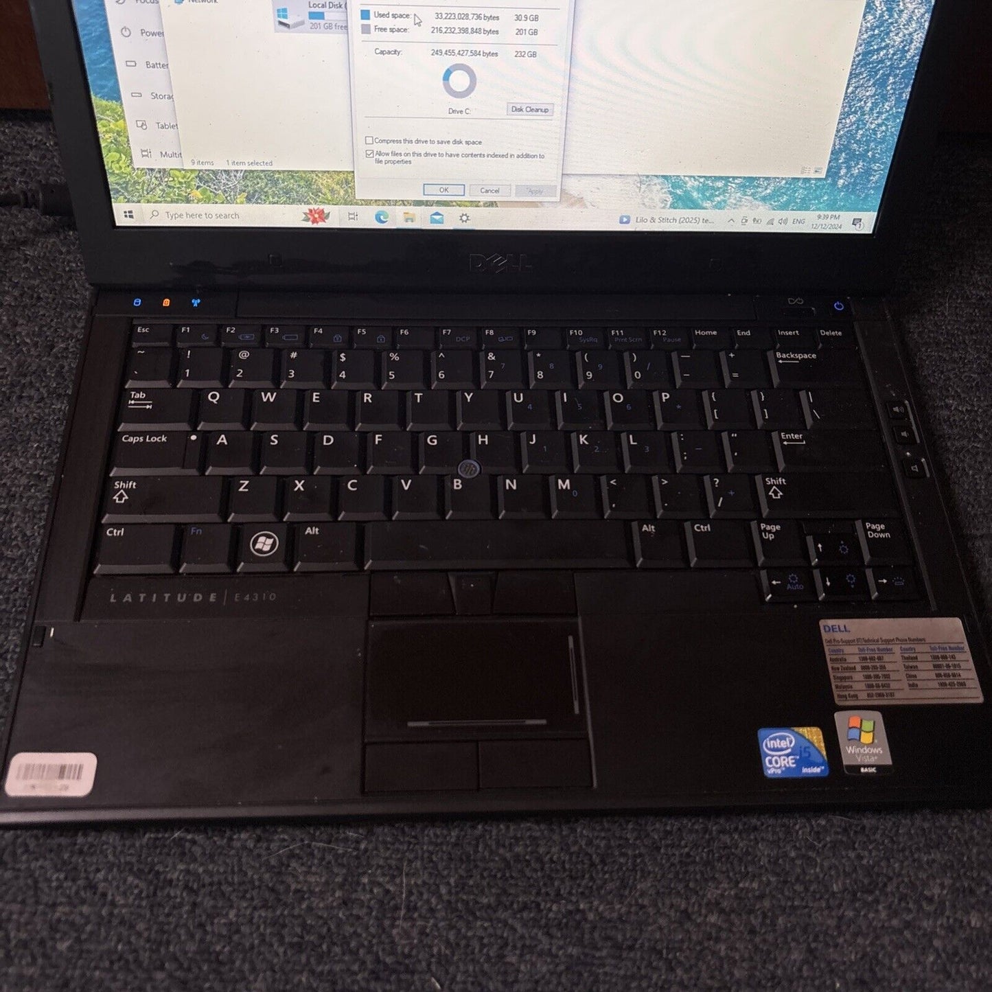 Dell Latitude E4310 Laptop Intel i5 4GB RAM 250GB HDD DVD*No Battery AC Adapter*