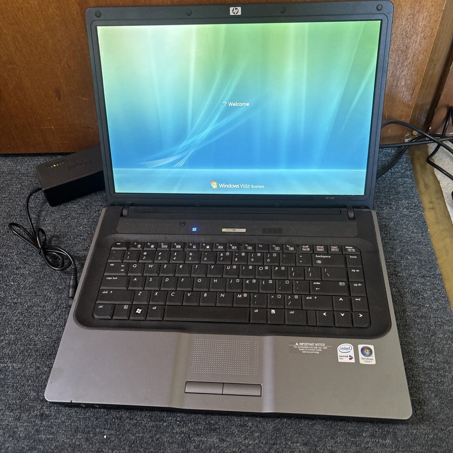 HP 530 75gb HDD Laptop 2gb RAM DVD Drive *Not Working For Parts Repair*