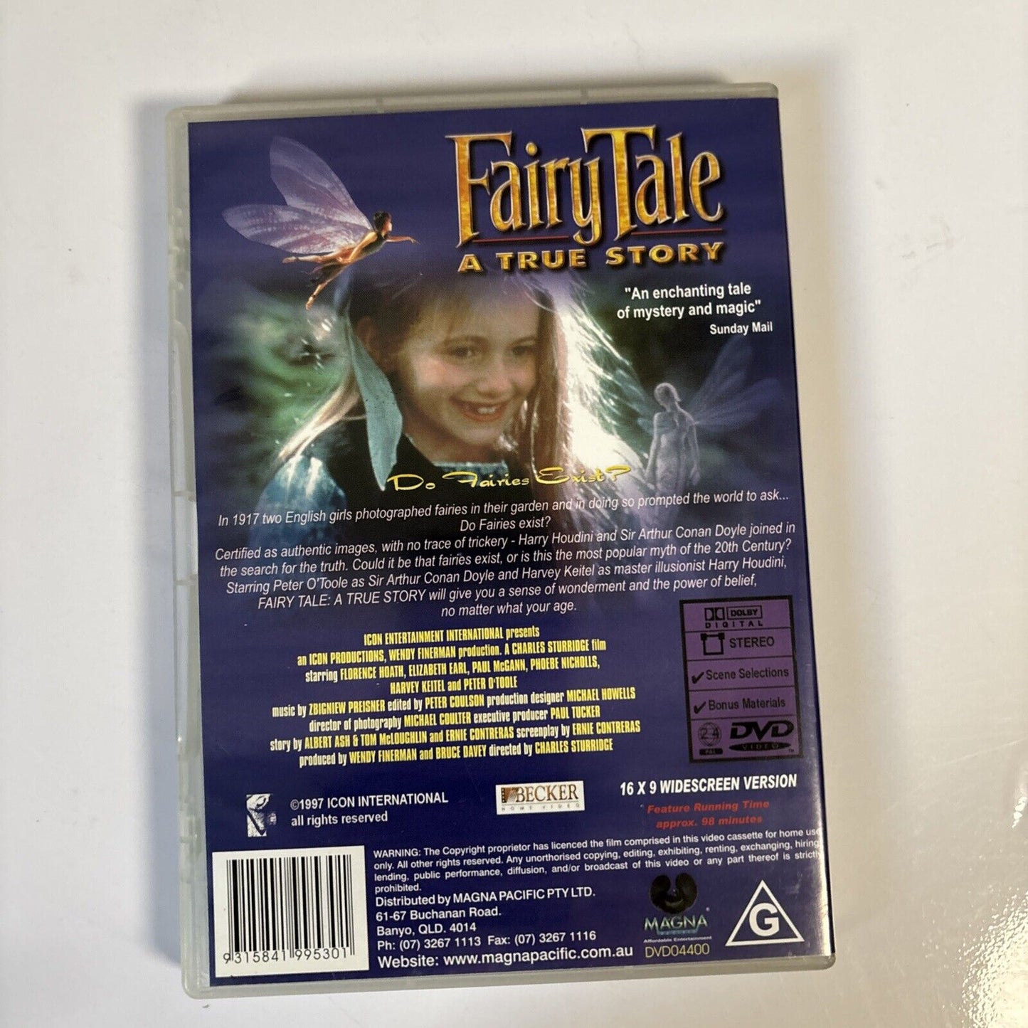 Fairy Tale - A True Story (DVD, 1997) Harvey Keitel, Peter O'Toole Region 4&2