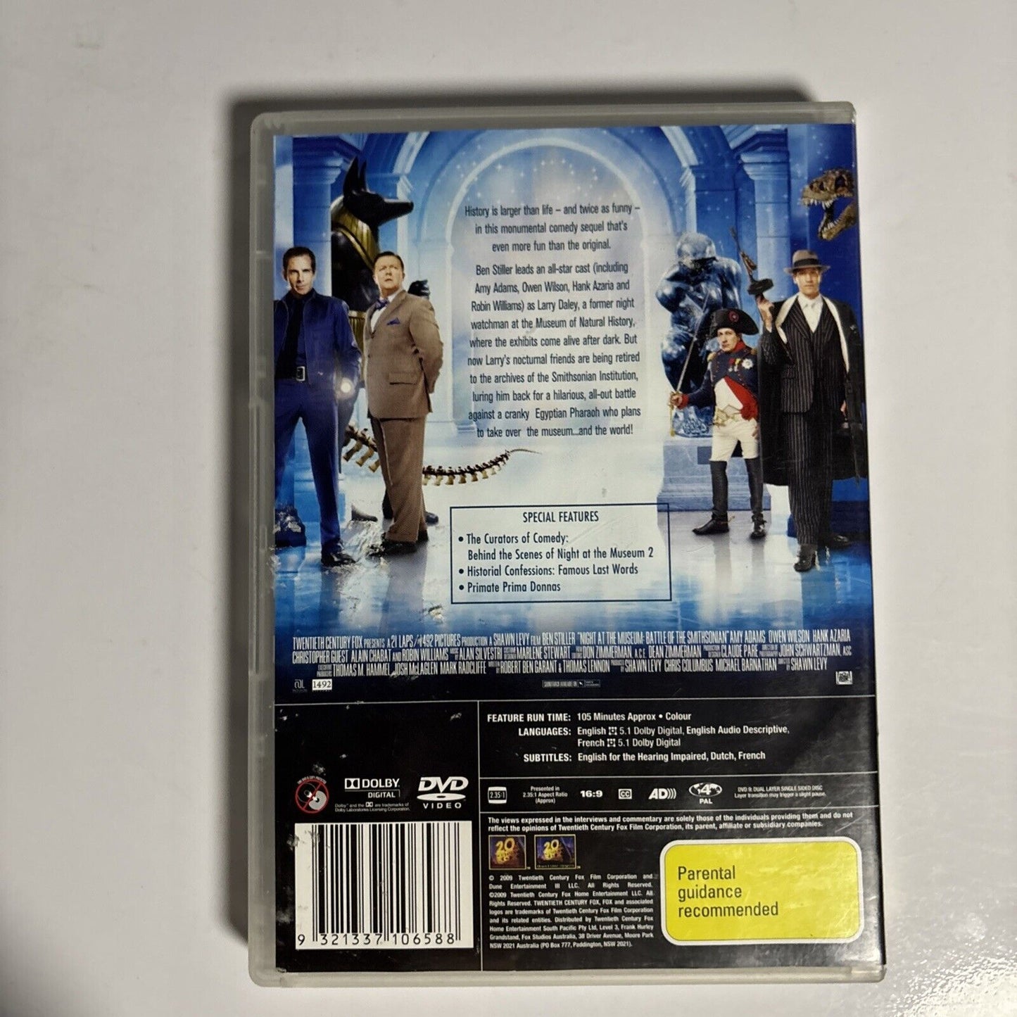 Night at the Museum 2 (DVD, 2009) Ben Stiller Region 4