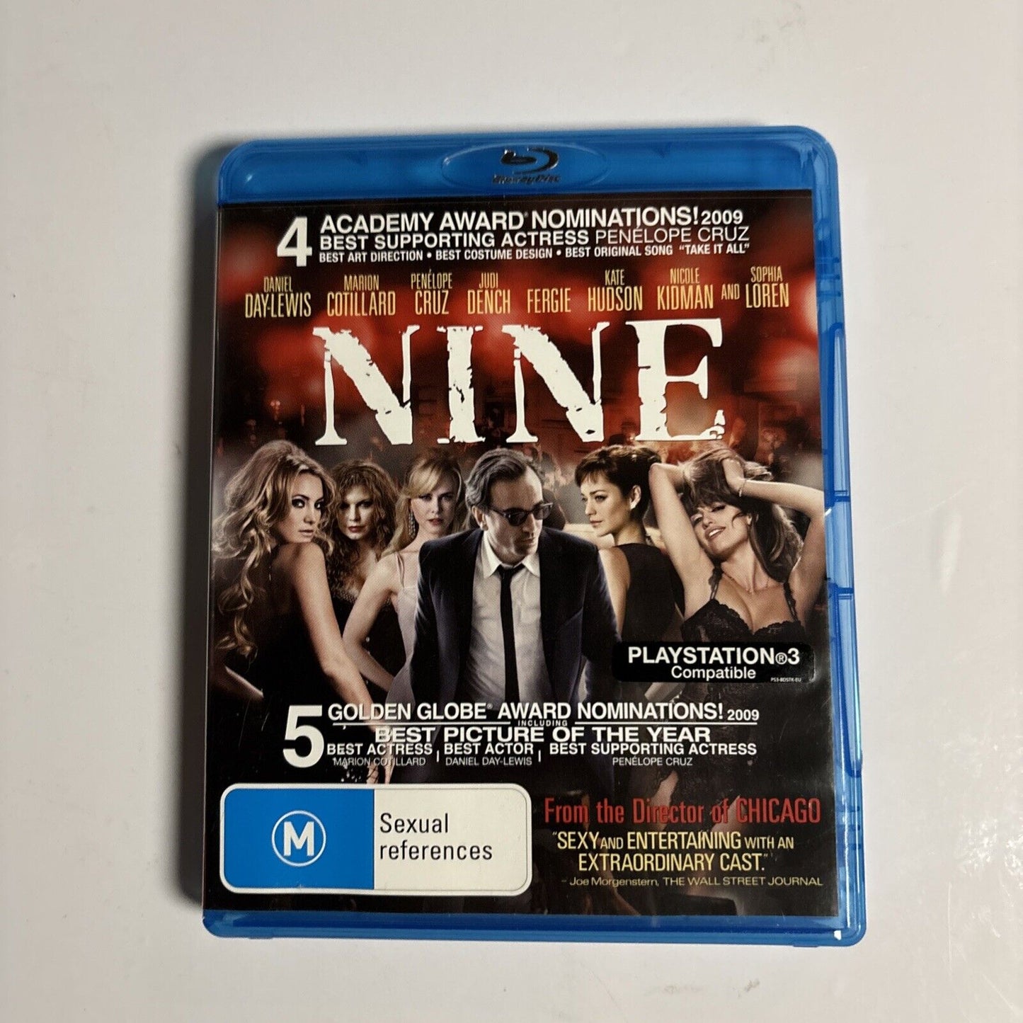 Nine (Blu-ray, 2009) Daniel Day-Lewis, Sophia Loren, Nicole Kidman Region B &A