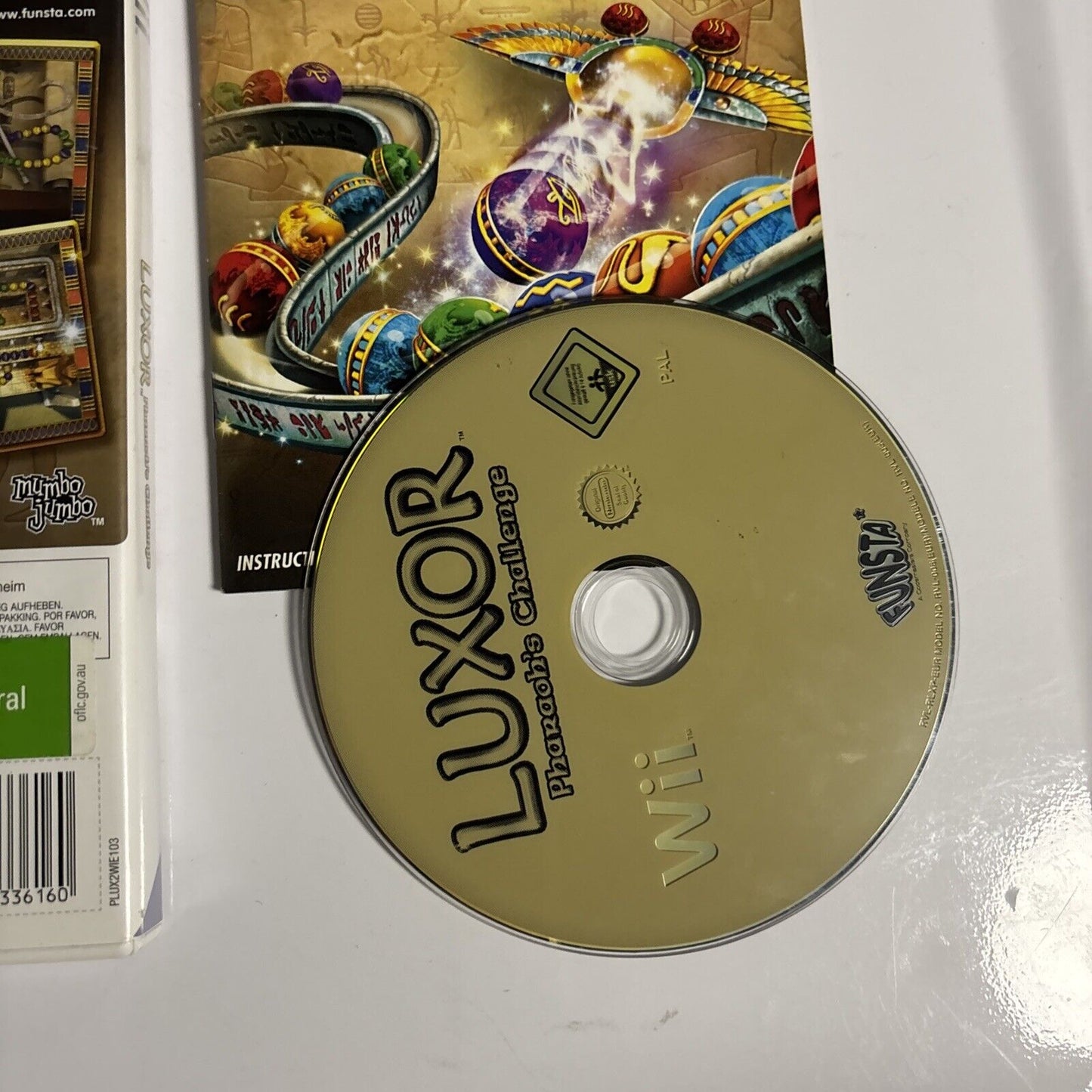 Luxor Pharaoh's Challenge (Nintendo Wii, 2008) - Complete With Manual PAL
