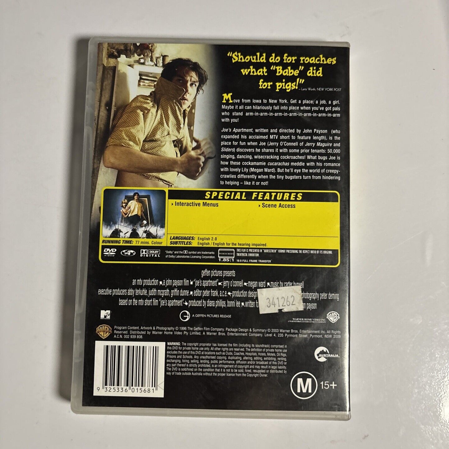Joe's Apartment (DVD, 1996) Jerry O'Connell, Megan Ward Region 4