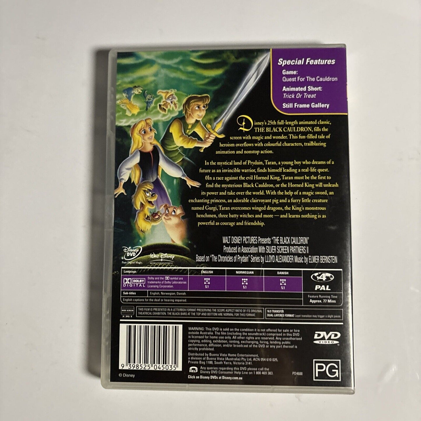 The Black Cauldron (DVD, 1985)  Disney Region 4