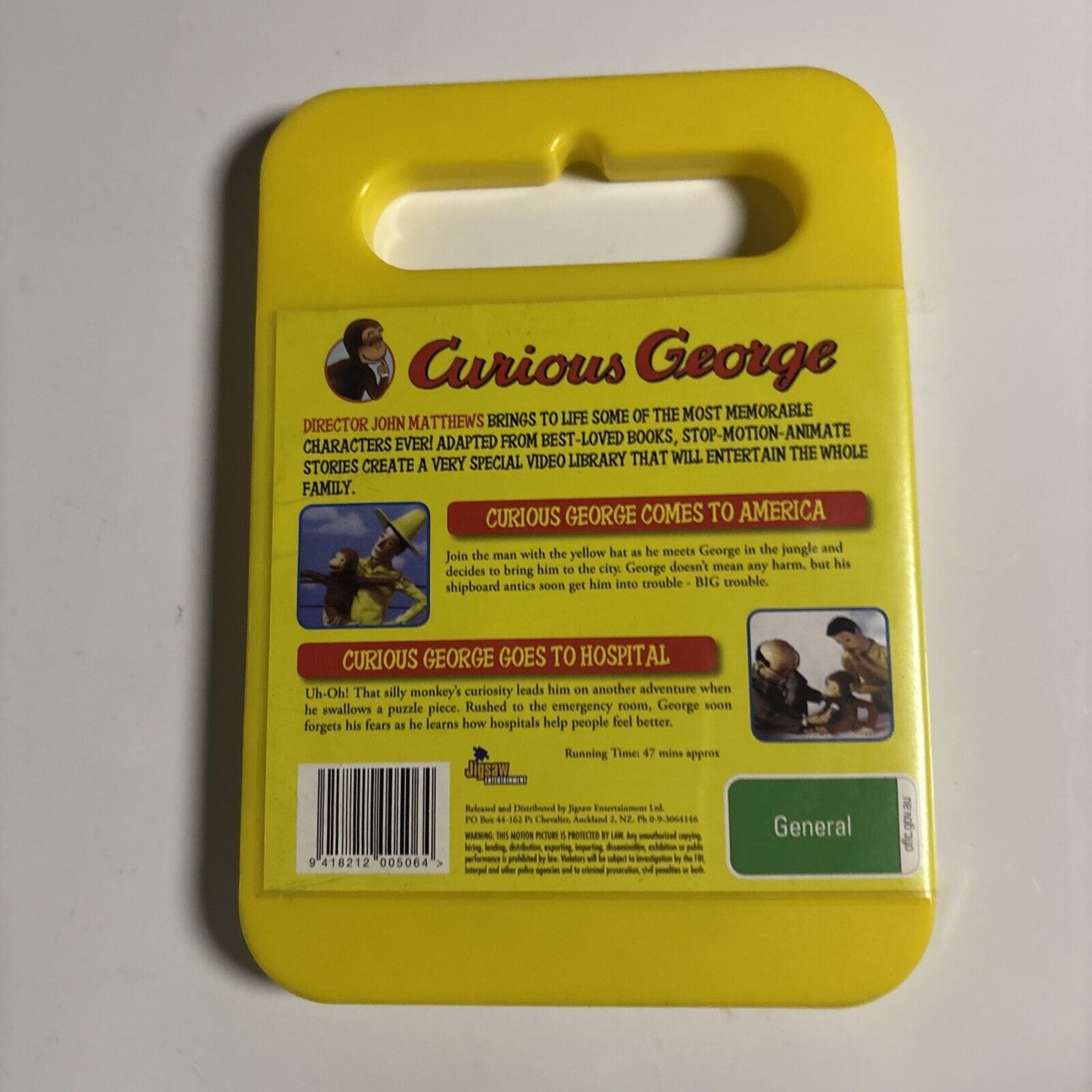 Curious George Comes To America / Goes To Hospital (DVD, 2004) Region 4