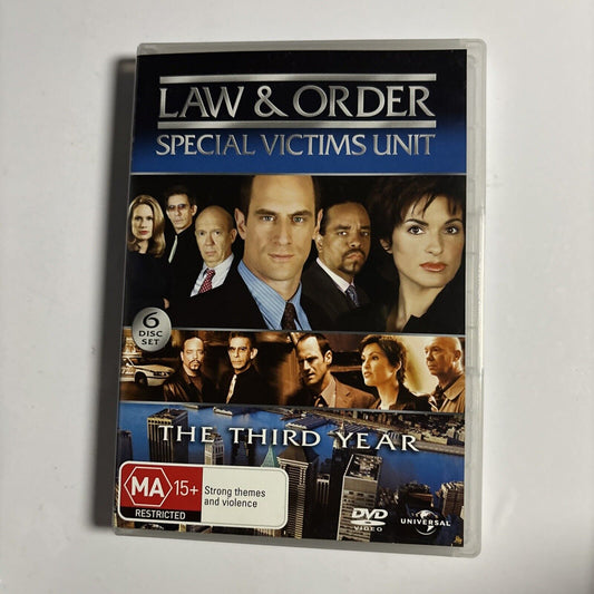 Law And Order - Special Victims Unit : Season 3 (DVD, 2000, 6-Disc) Region 4 &2