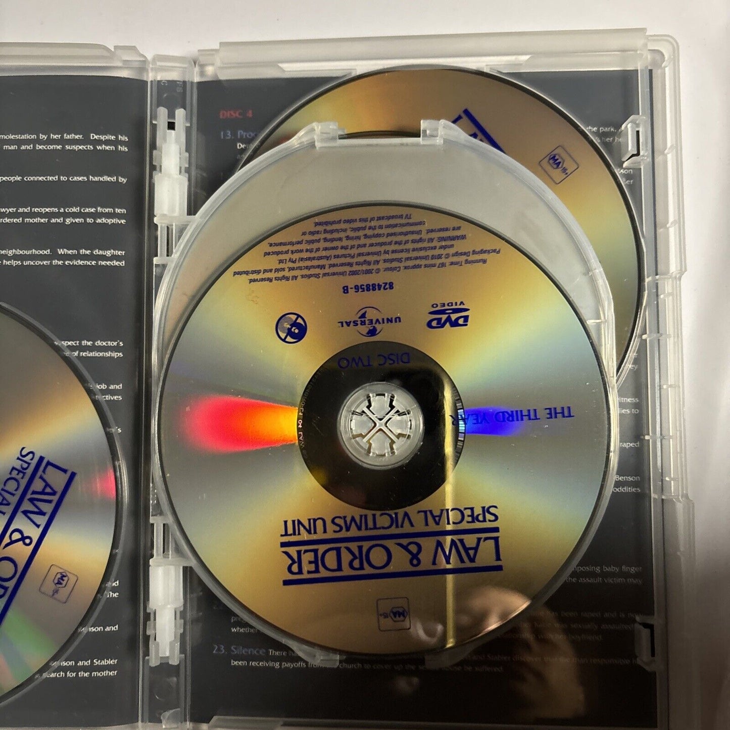 Law And Order - Special Victims Unit : Season 3 (DVD, 2000, 6-Disc) Region 4 &2