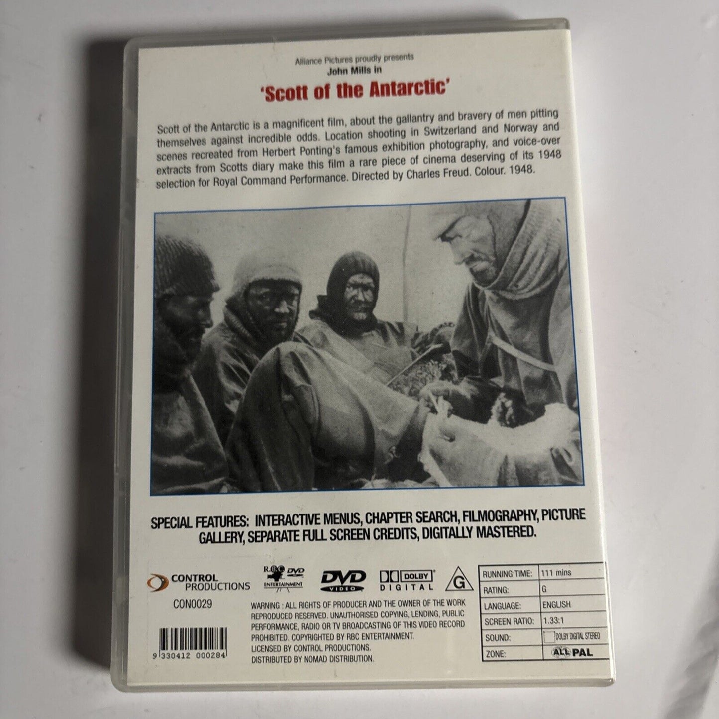 Scott of the Antarctic (DVD, 1948)  John Mills, Barry Letts All Regions