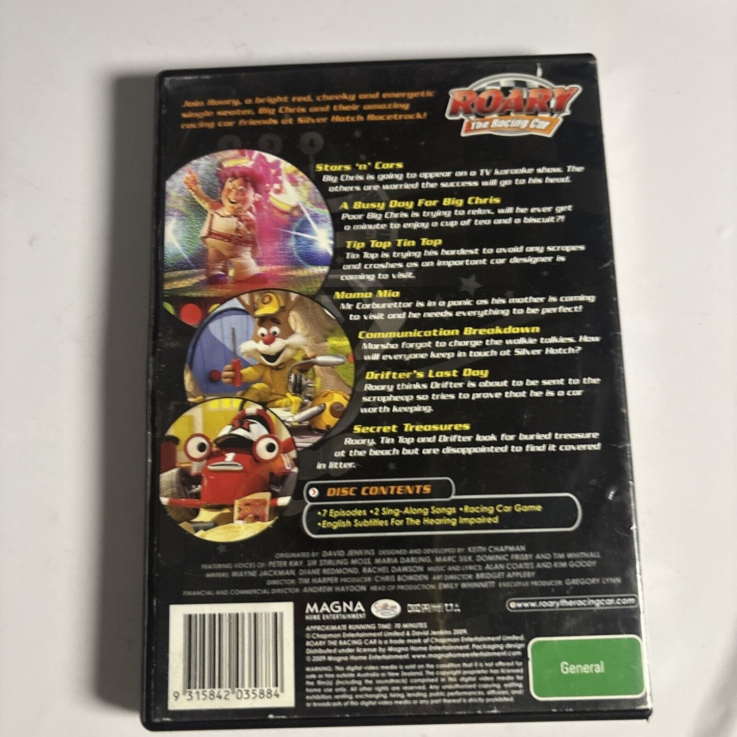 Roary the Racing Car - Stars 'n' Cars (DVD, 2008) Region 4