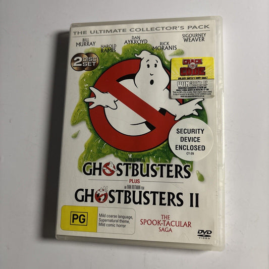 Ghostbusters 1 & 2 DVD The Ultimate Collector's Pack Bill Murray Region 4