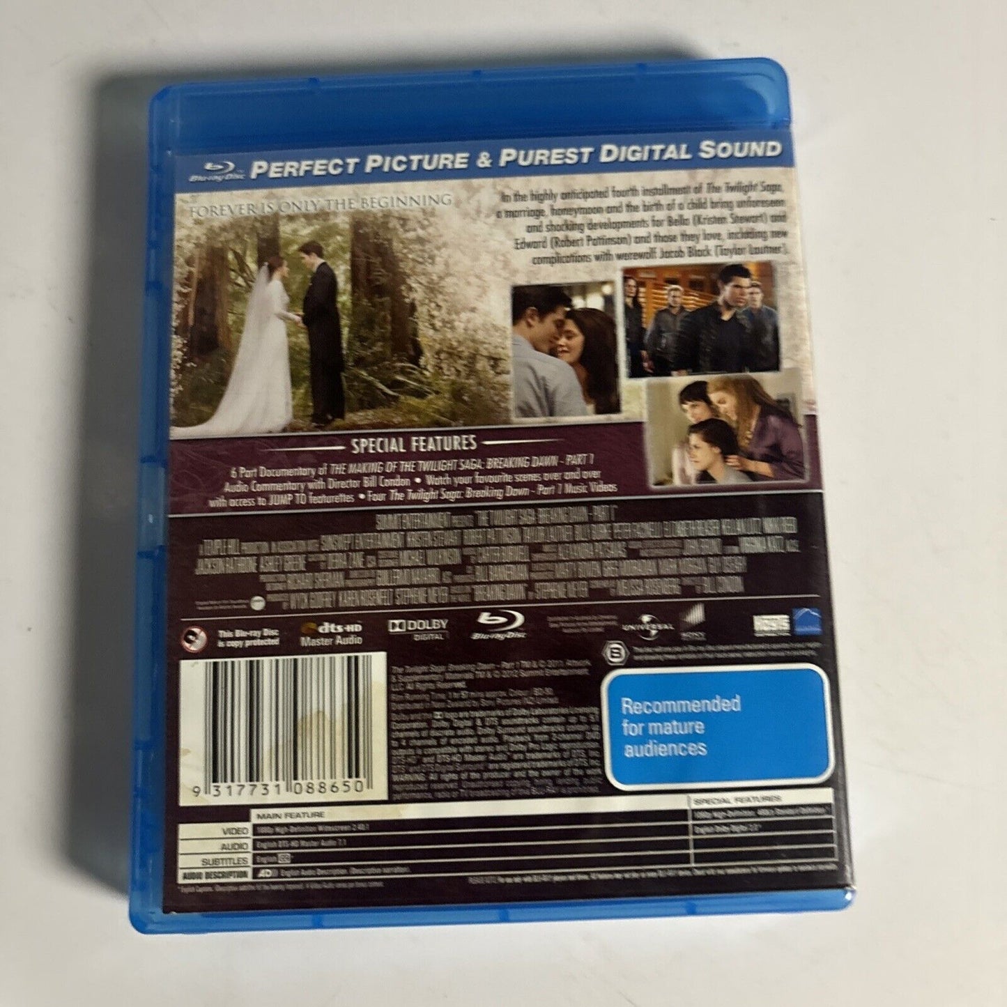 The Twilight Saga - Breaking Dawn : Part 1 (Blu-ray, 2011)  Region B