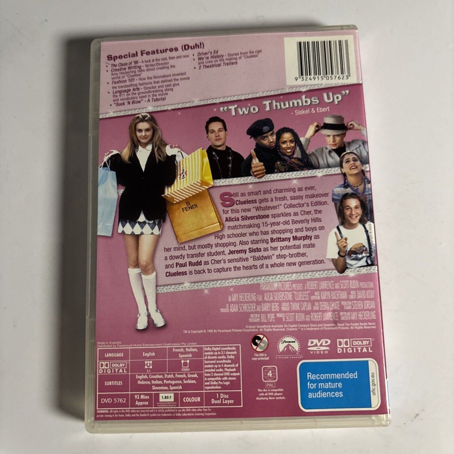 Clueless - Whatever Edition (DVD, 1995) Alicia Silverstone Region 4