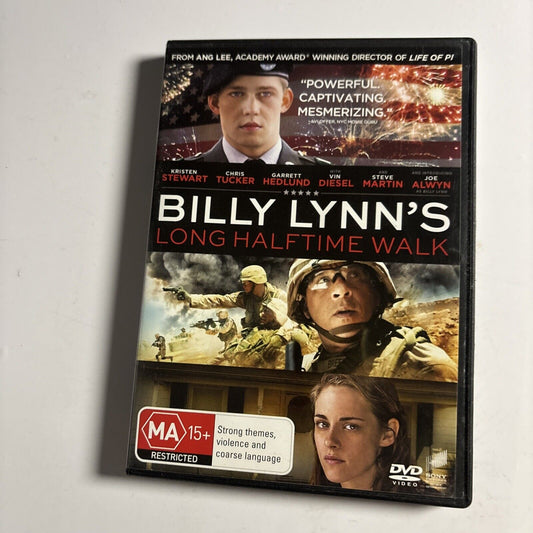 Billy Lynn's Long Halftime Walk (DVD, 2016) Steve Martin Region 4 &2