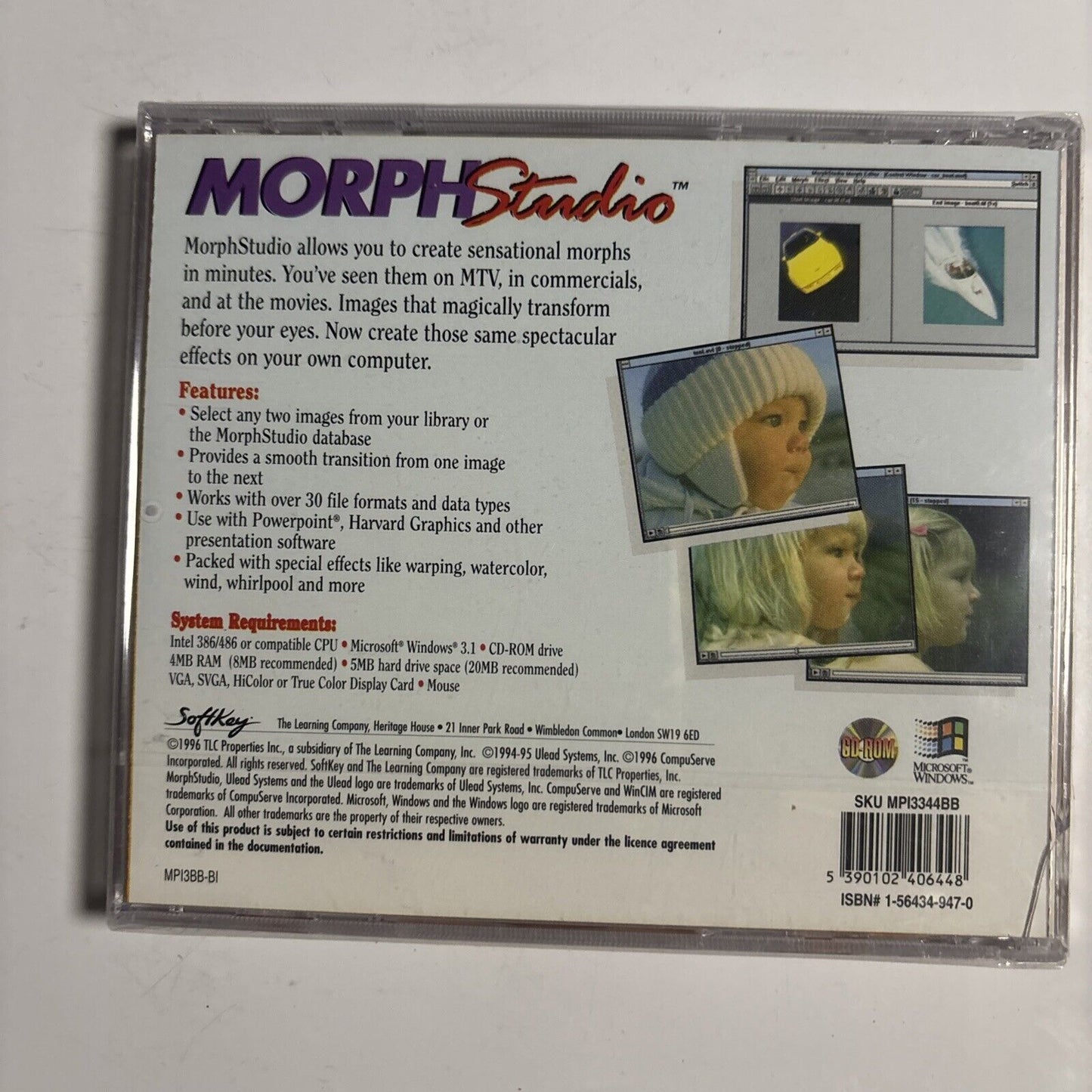 Morph Studio For PC CDROM Windows 3.1 95 By SoftKey *New Sealed*