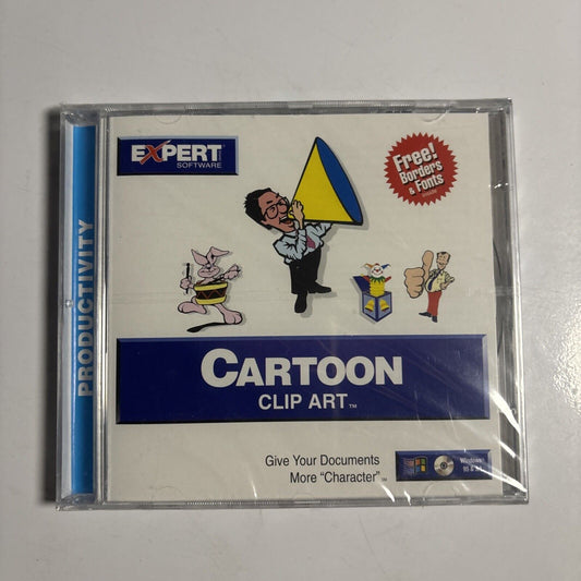 Cartoon Clip Art PC CDROM Windows 95 *New Sealed*