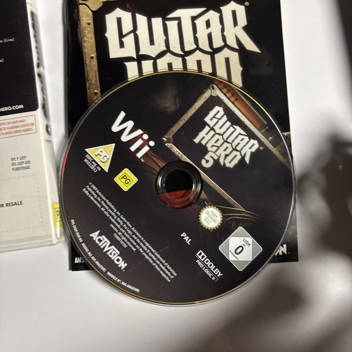 Guitar Hero 5 Nintendo Wii PAL Manual & Guitar Hero Microphone USB