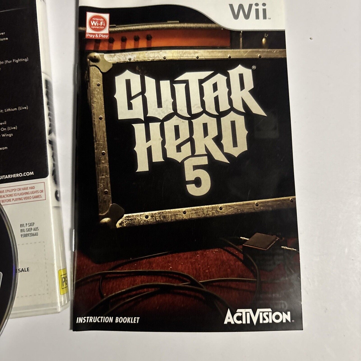 Guitar Hero 5 Nintendo Wii PAL Manual & Guitar Hero Microphone USB