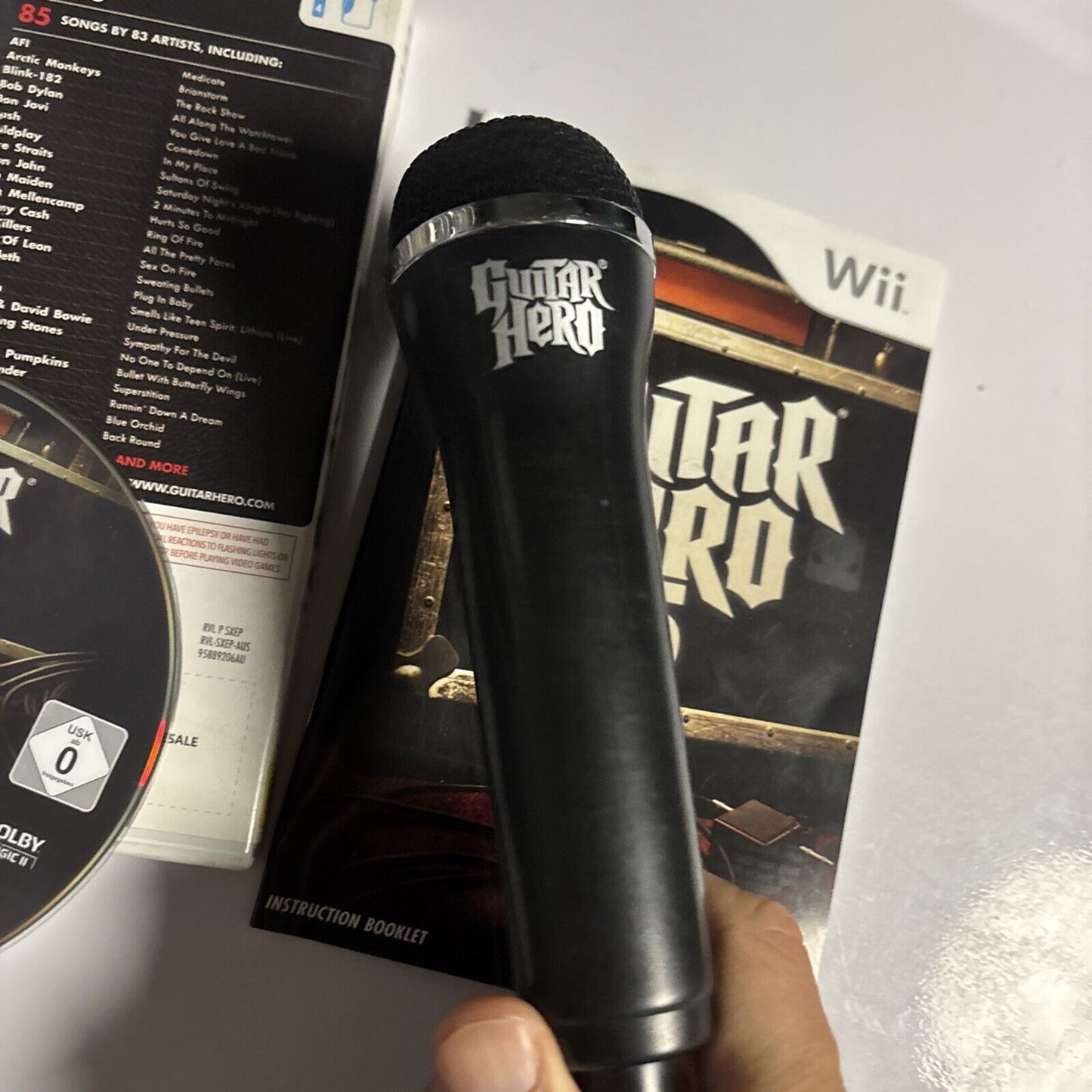 Guitar Hero 5 Nintendo Wii PAL Manual & Guitar Hero Microphone USB