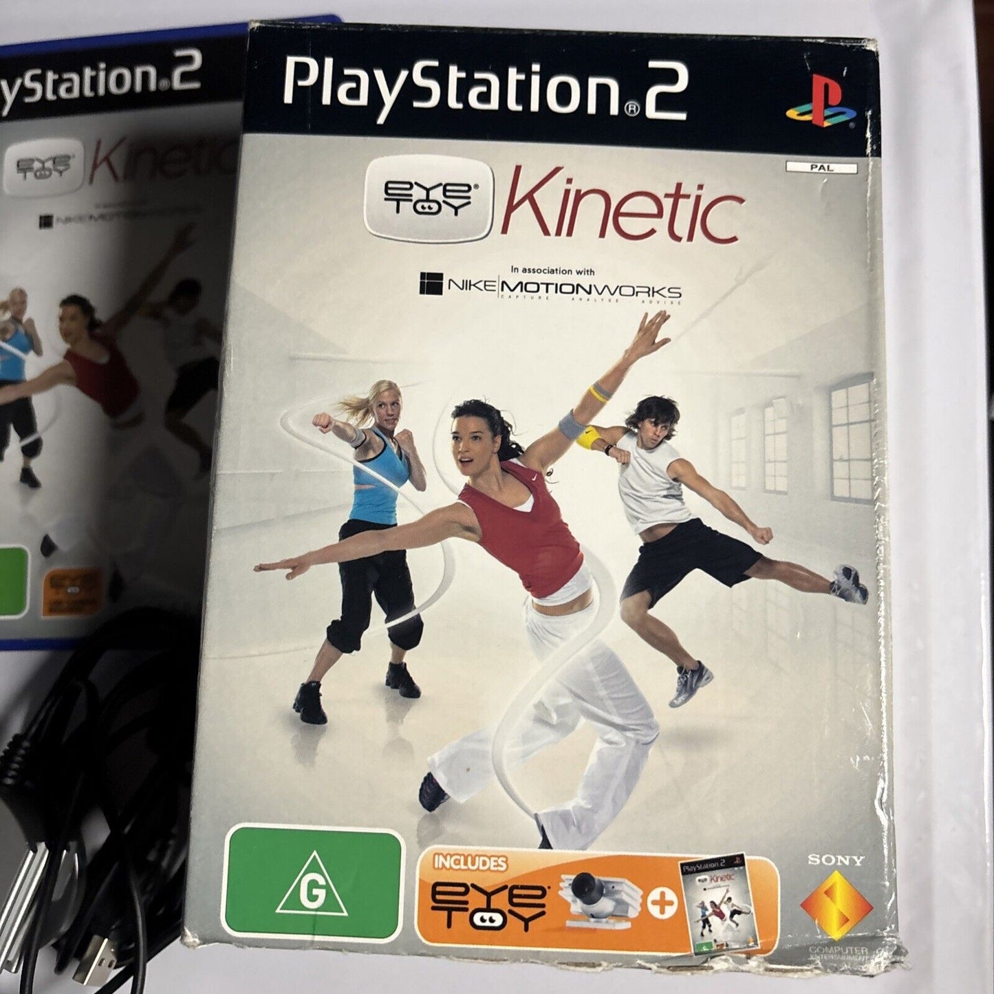 Eye Toy Kinetic + Eye Toy Camera Game USB Playstation 2 PS2 PAL