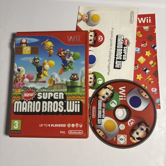 New Super Mario Bros. Wii (Nintendo Wii, 2009) Manual + Guide PAL