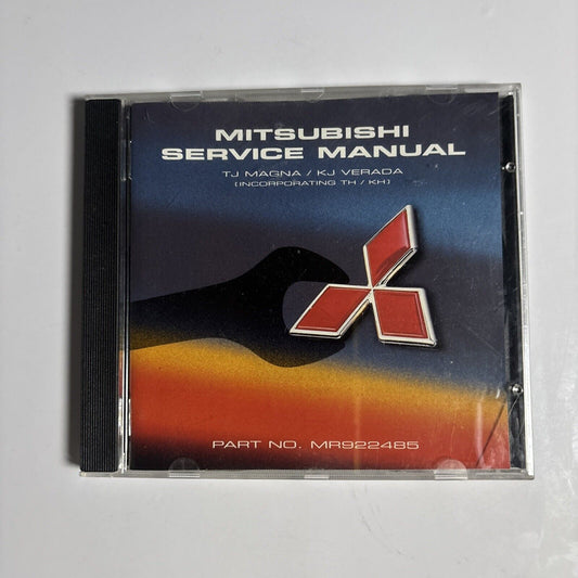 Mitsubishi Service Manual TJ Magna / KJ Veranda PC CDROM 2000 Part MR922485