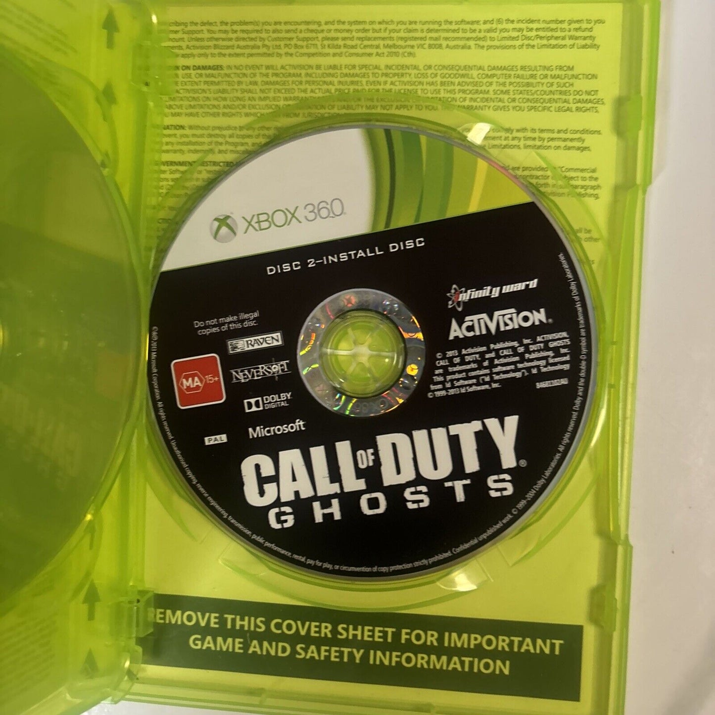 Call Of Duty Ghosts - Microsoft Xbox 360 Game PAL 2 Discs