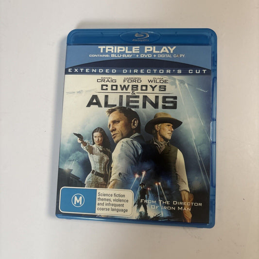 Cowboys & Aliens (Blu-ray + DVD, 2011) Daniel Craig, Harrison Ford Region B & 4