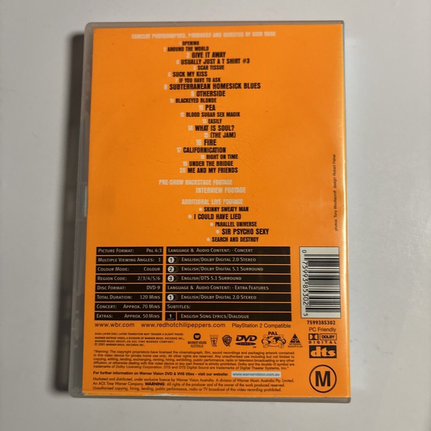 Red Hot Chili Peppers - Off the Map (DVD, 2001) Region 4 &2