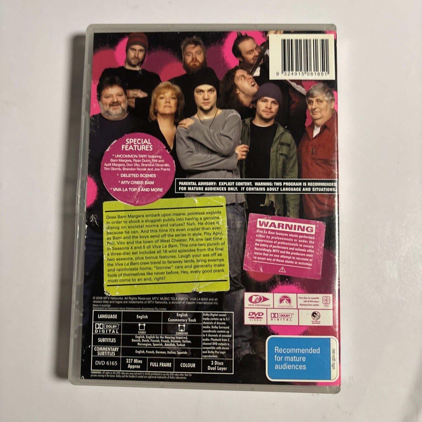 Viva La Bam : Season 4 & 5 (DVD, 2005, 3-Disc) Bam Margera Region 4