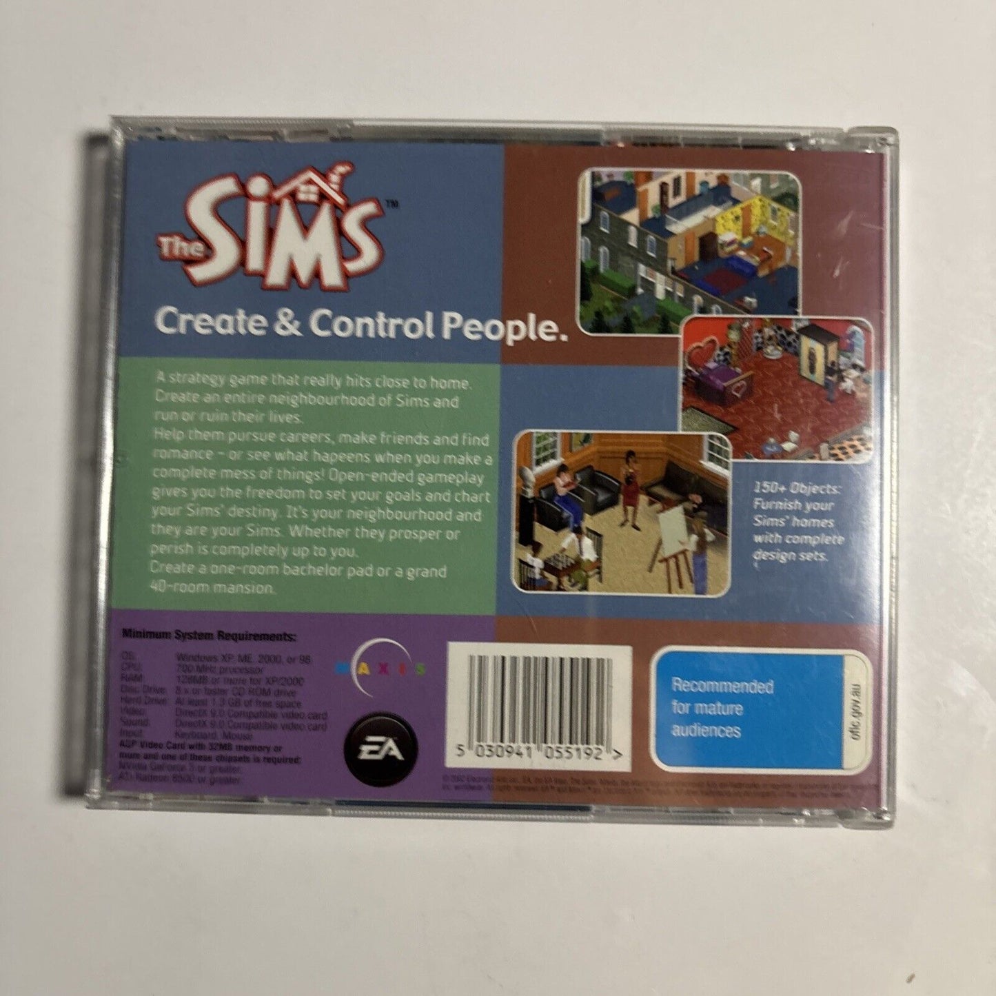 The Sims: The People Simulator PC CDROM Windows XP 95