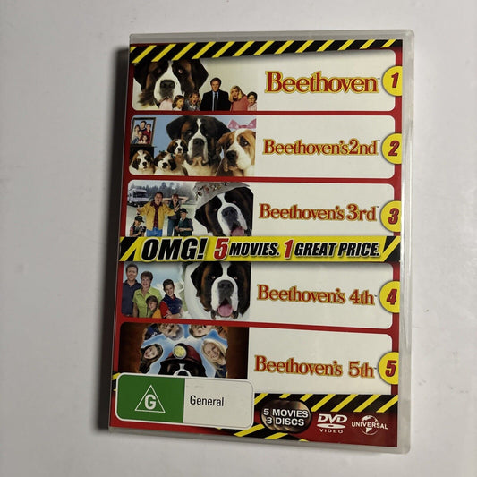 Beethoven Movies 1 2 3 4 5 (DVD, 4-Disc) Region 4