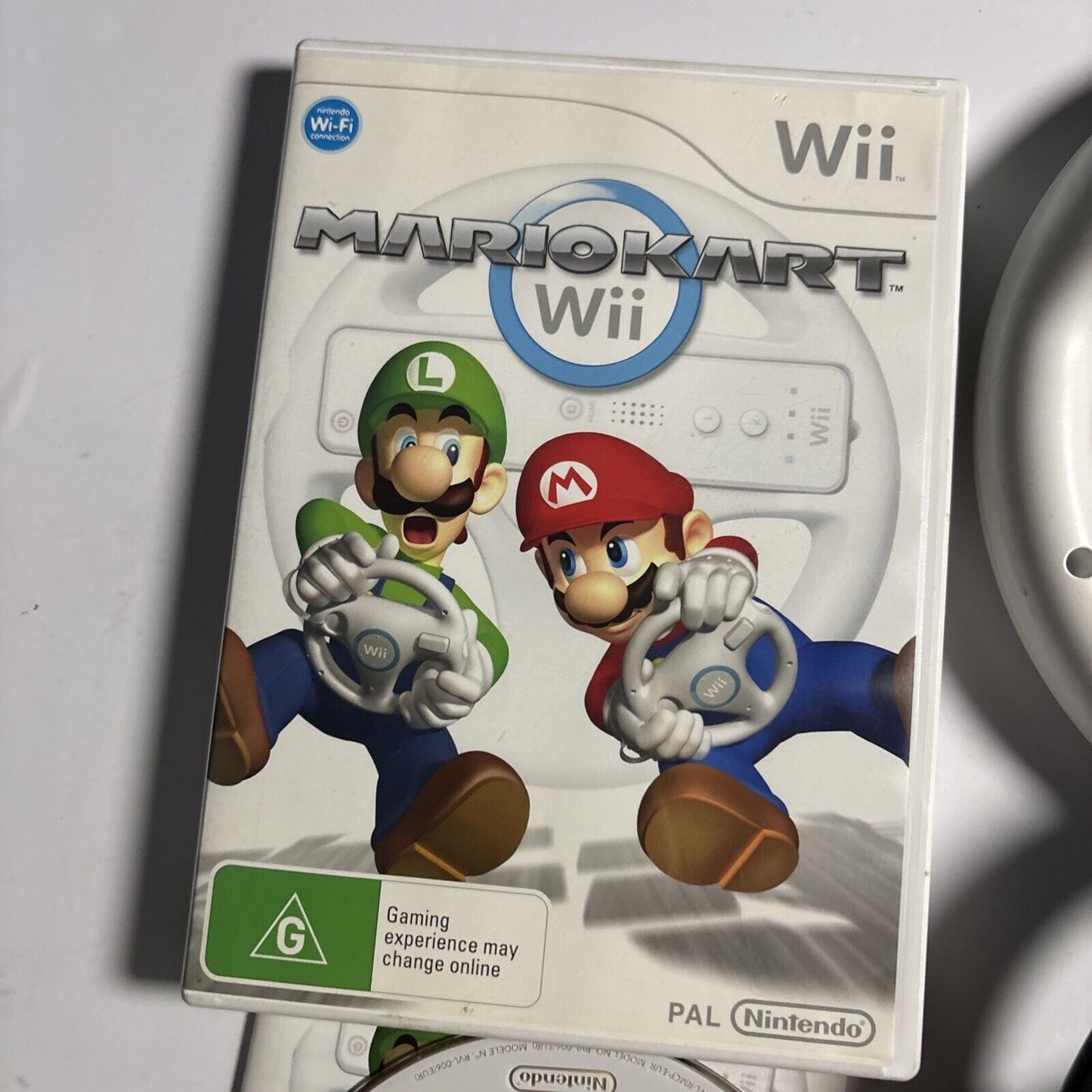 Mario Kart Wii Nintendo Wii With 2 Steering Wheel Manual PAL