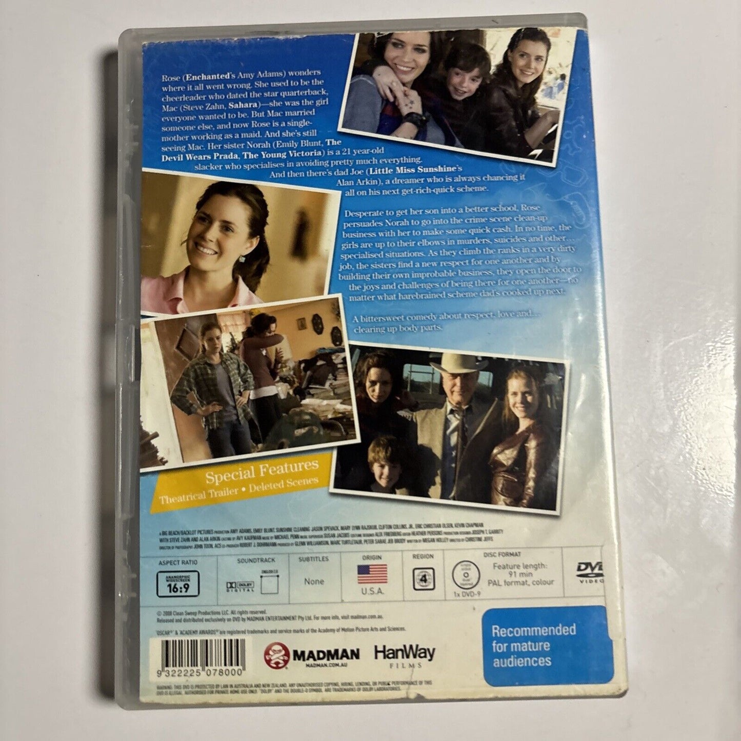 Sunshine Cleaning (DVD, 2008) Amy Adams, Emily Blunt Region 4