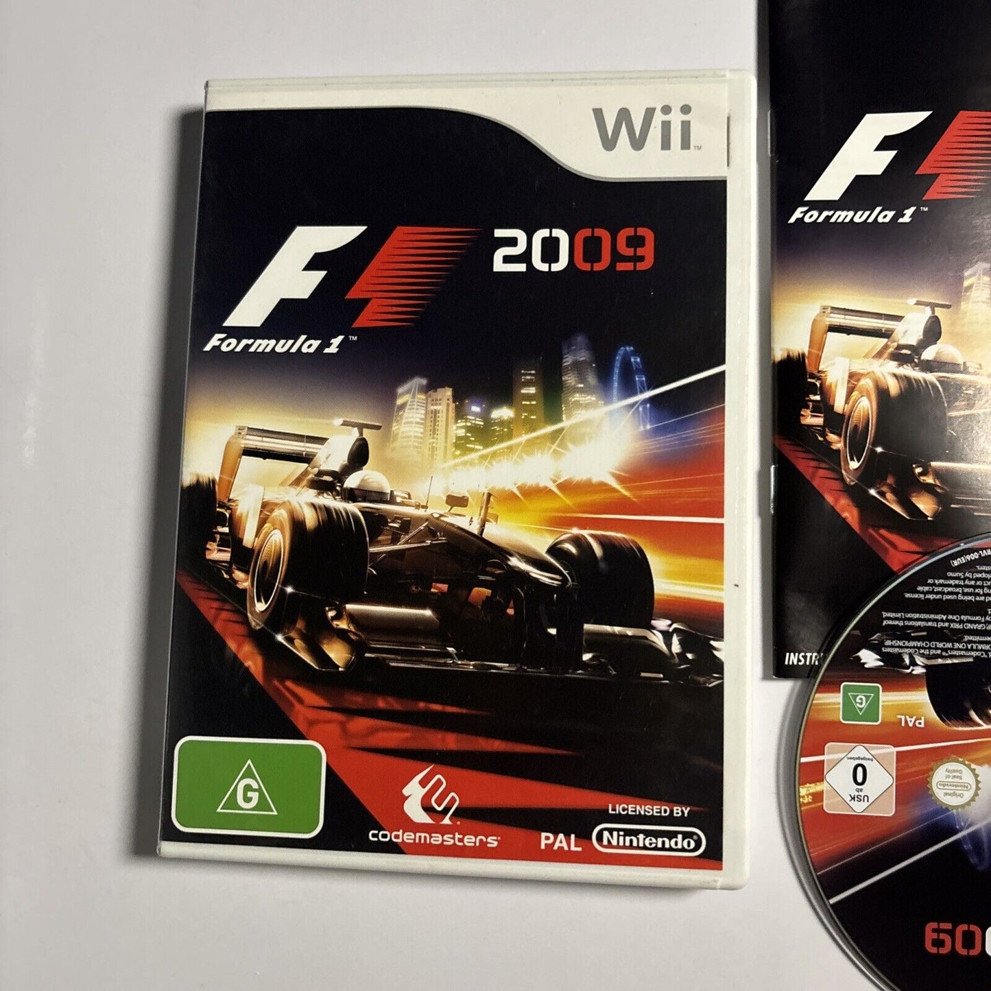 F1 Formula 1 2009 Nintendo Wii Manual PAL