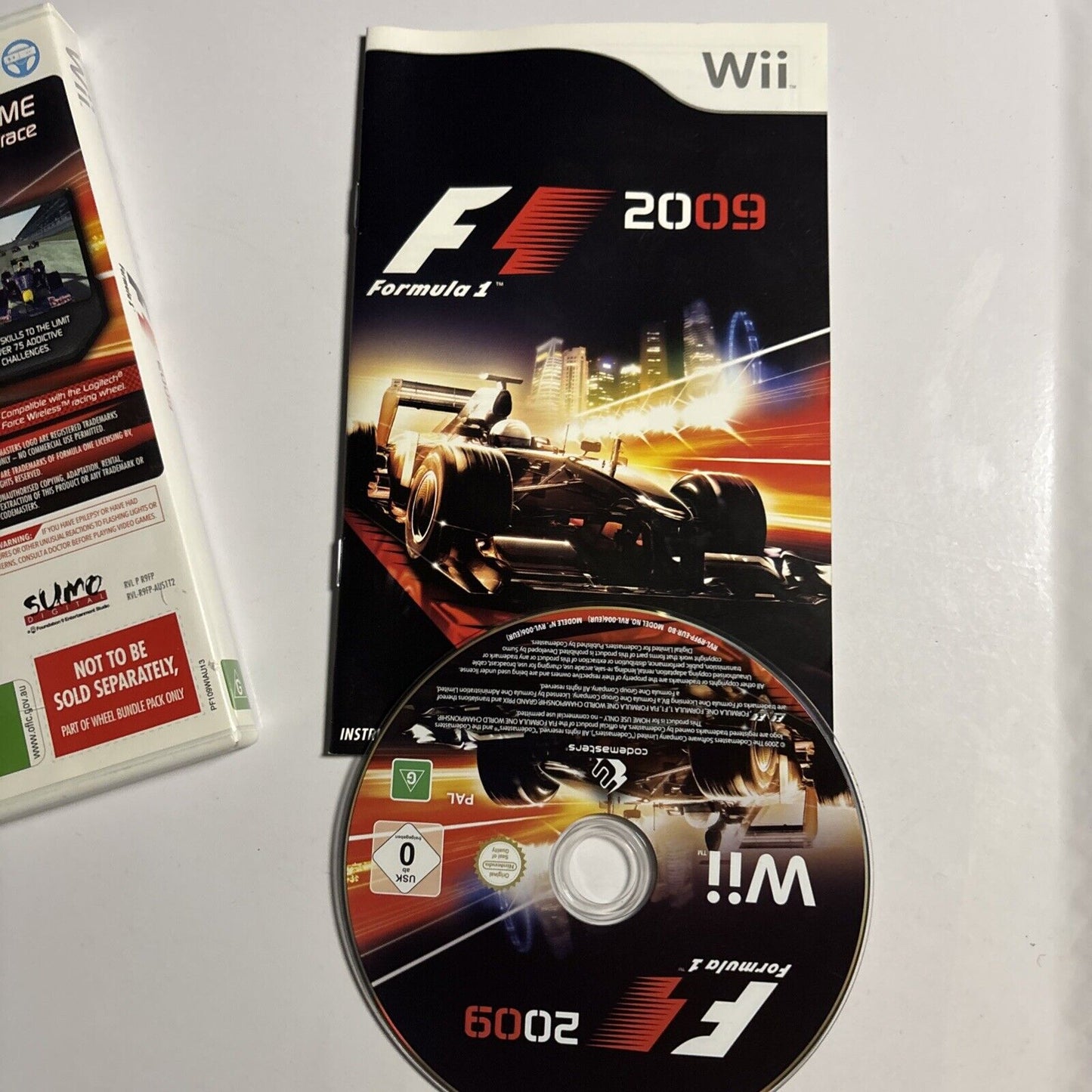 F1 Formula 1 2009 Nintendo Wii Manual PAL