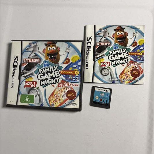 Hasbro Family Game Night Nintendo DS Game Manual