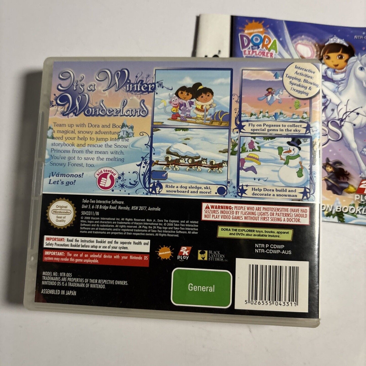 Dora The Explorer Dora Saves The Snow Princess Nintendo DS Manual