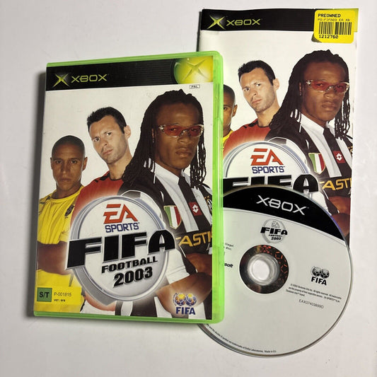 FIFA Football 2003 Microsoft Xbox Original Game PAL Manual